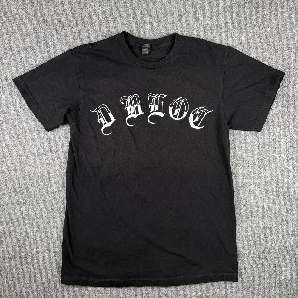 D Bloc T Shirt Mens M Black Hardcore Band Beatdown Cold as Life Death Threat